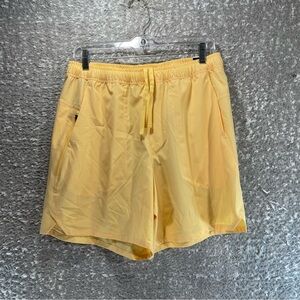 DSG Men's 6" Agility Shorts Yellow Medium Lightweight Pockets Polyester NWT